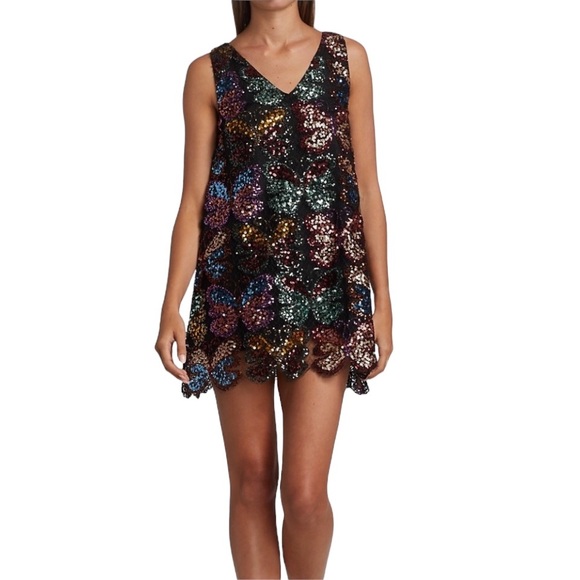 NWT FREE PEOPLE SEQUIN BUTTERFLY DRESS - Picture 3 of 3